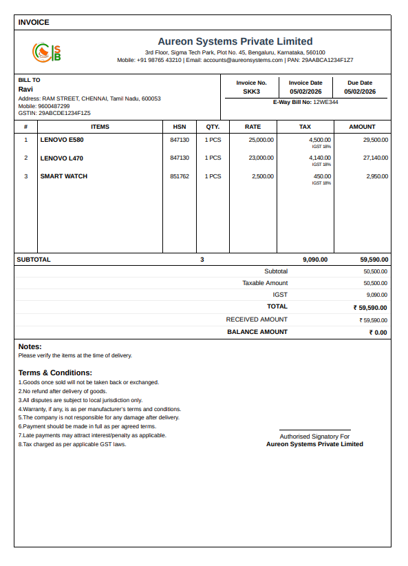 Classic Invoice Template